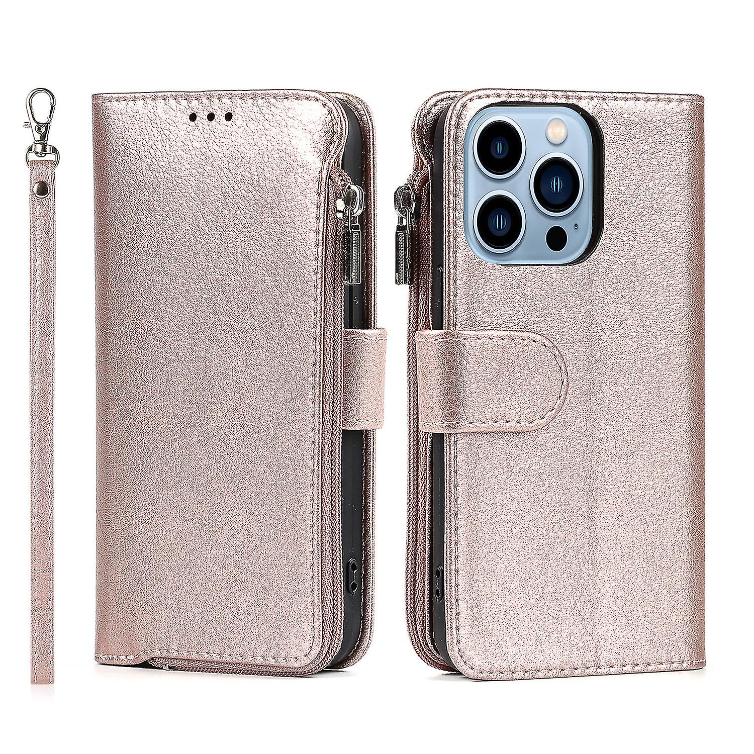 Iphone 13 Pro Max Case Wallet With Lanyard Card Holder Pu Leather