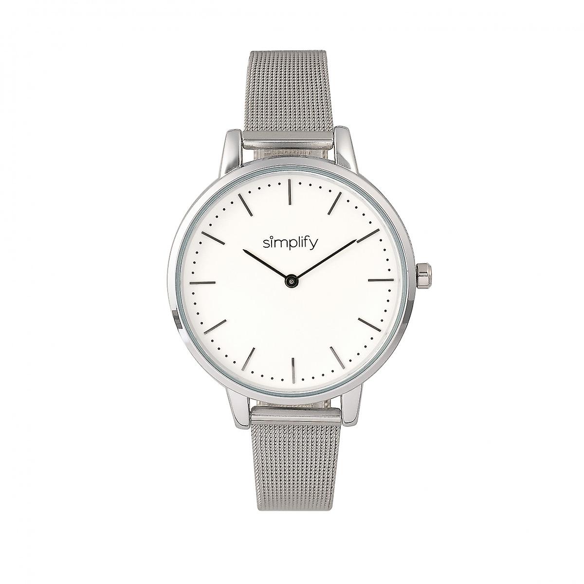 Simplify The 5800 Mesh Bracelet Watch - Silver