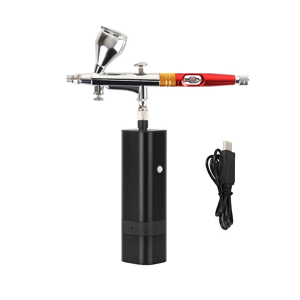 Dual Action Airbrush Compressor Set Mini Air Brush Kits Gravity Feed Pump For Art Painting Tattoo Manicure Craft Cake Model Nail