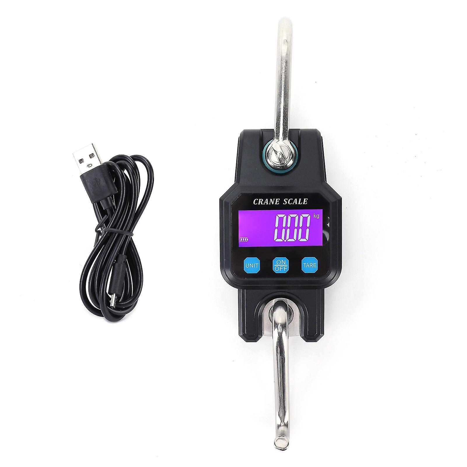 Wh-c06 Rechargeable Digital Hanging Scale Mini Crane Scale Electronic Hook Scale For  Homeblack