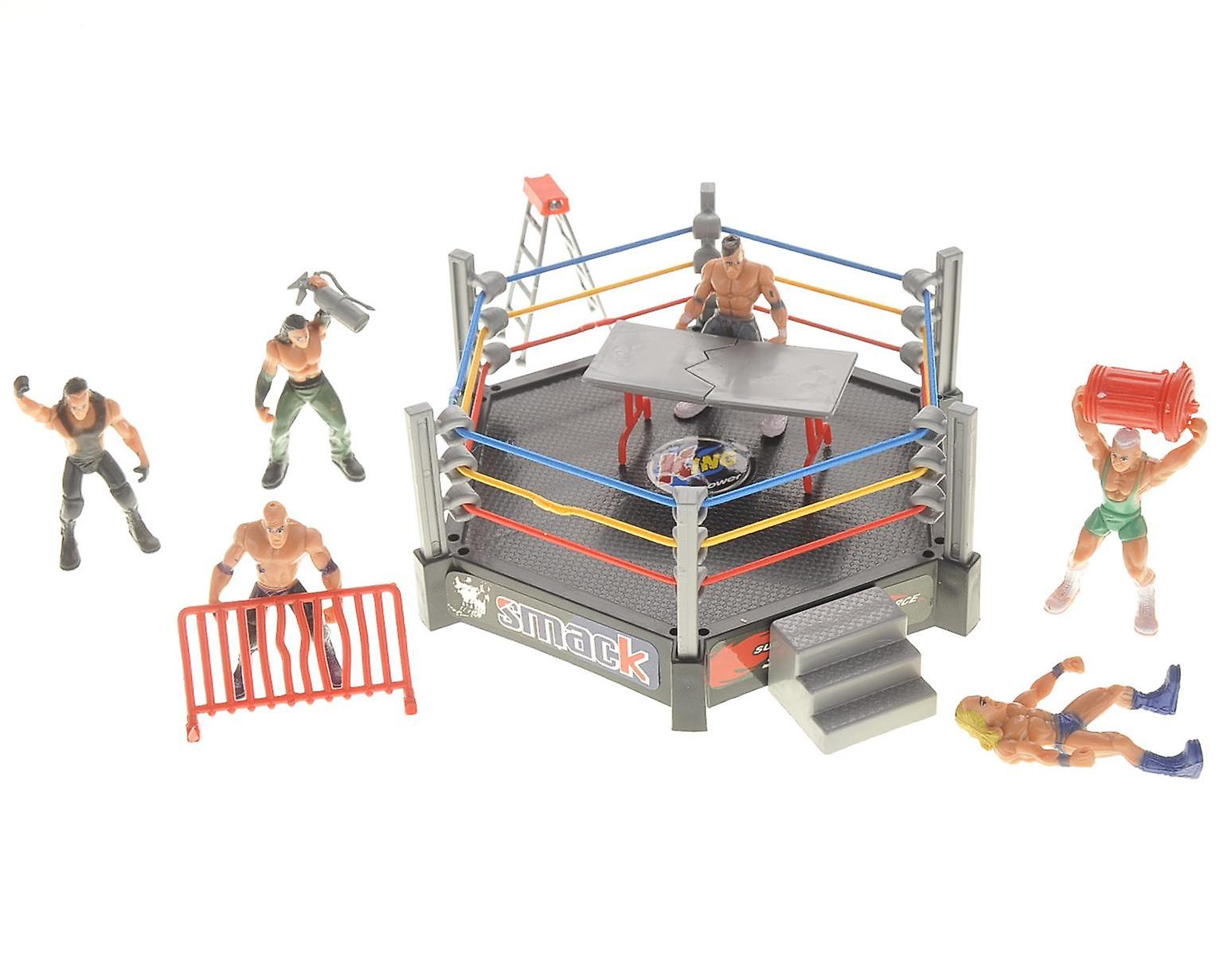 Smack mega six-corner wrestling stage ring With 12 Gruesome Figures