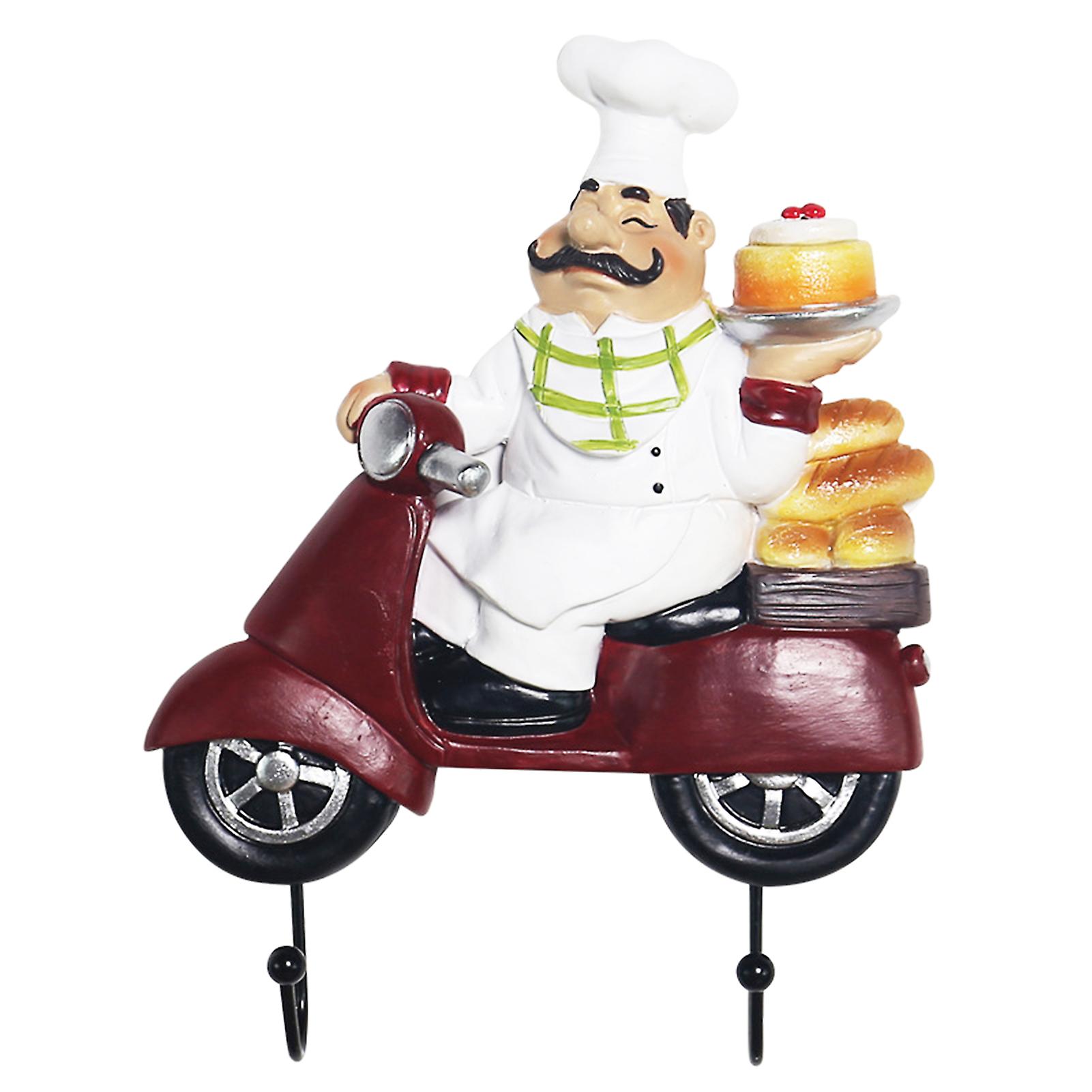 Wall Mount Chef Decor Hooks Reusable Figurine Apron Hook