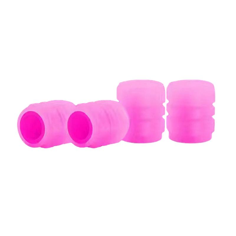 4PCS Luminous Valves Lid with Multi Color Durable Leakproof Valves-Cap Tool for Automative Truck