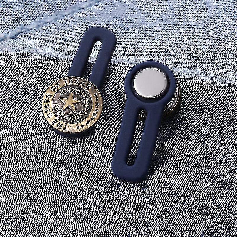 10 st Byxknapp Förlängningsbyxor Midjeband Förlängning Justerbar midjeförlängare Elastisk metall B