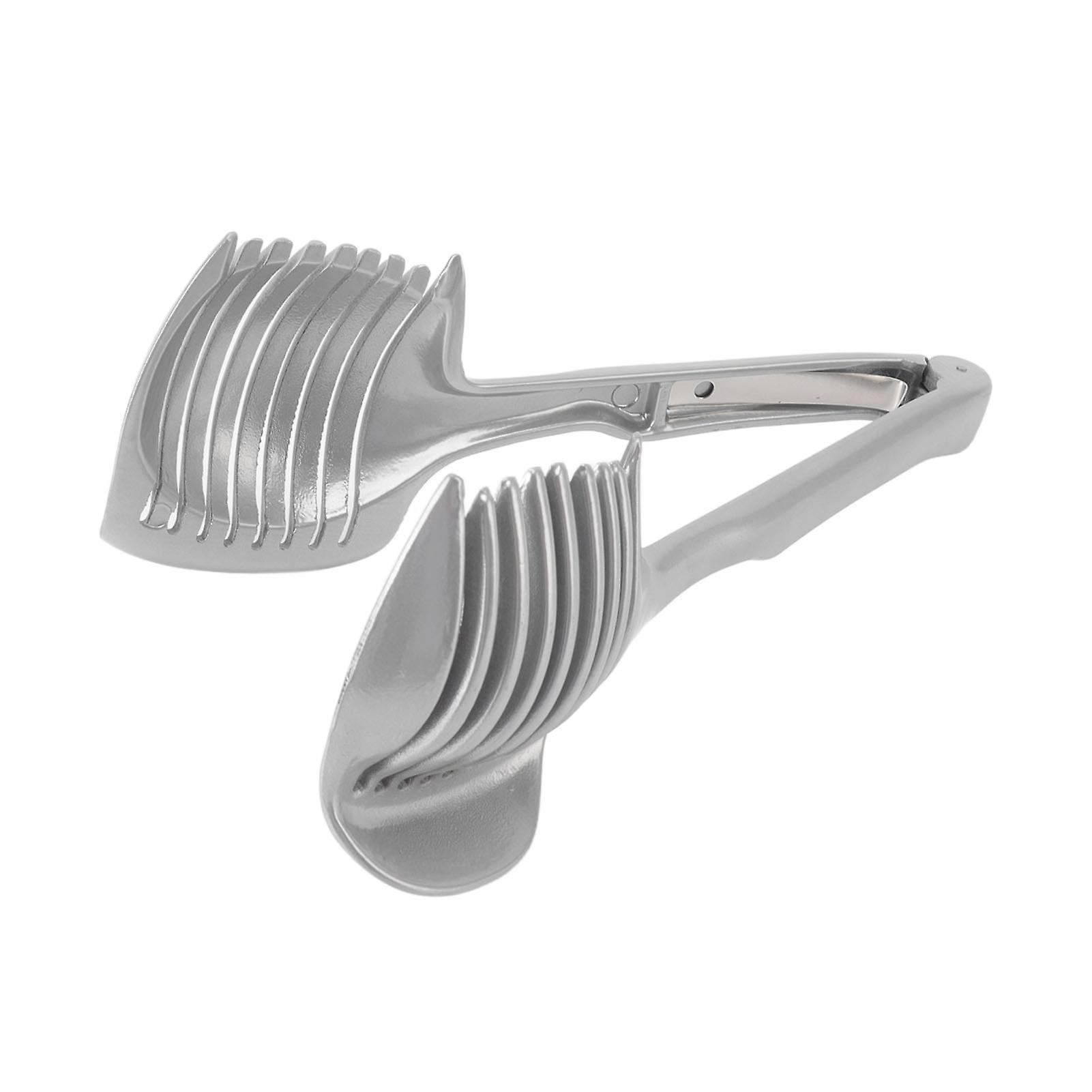 Lemon Slice Tool Aluminium Alloy Durable Eco Friendly Tongs Design Lemon Slice Cutter for Tomato Onion Lemon