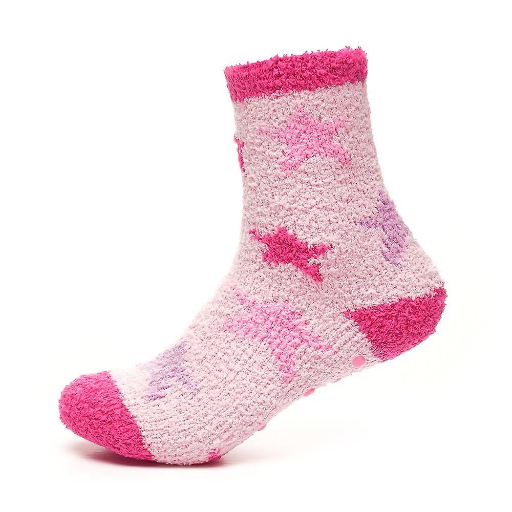 A2Z 4 Kids Girls Cosy Socks Non-Slip Gripper Warm Winter Fluffy Slipper Socks