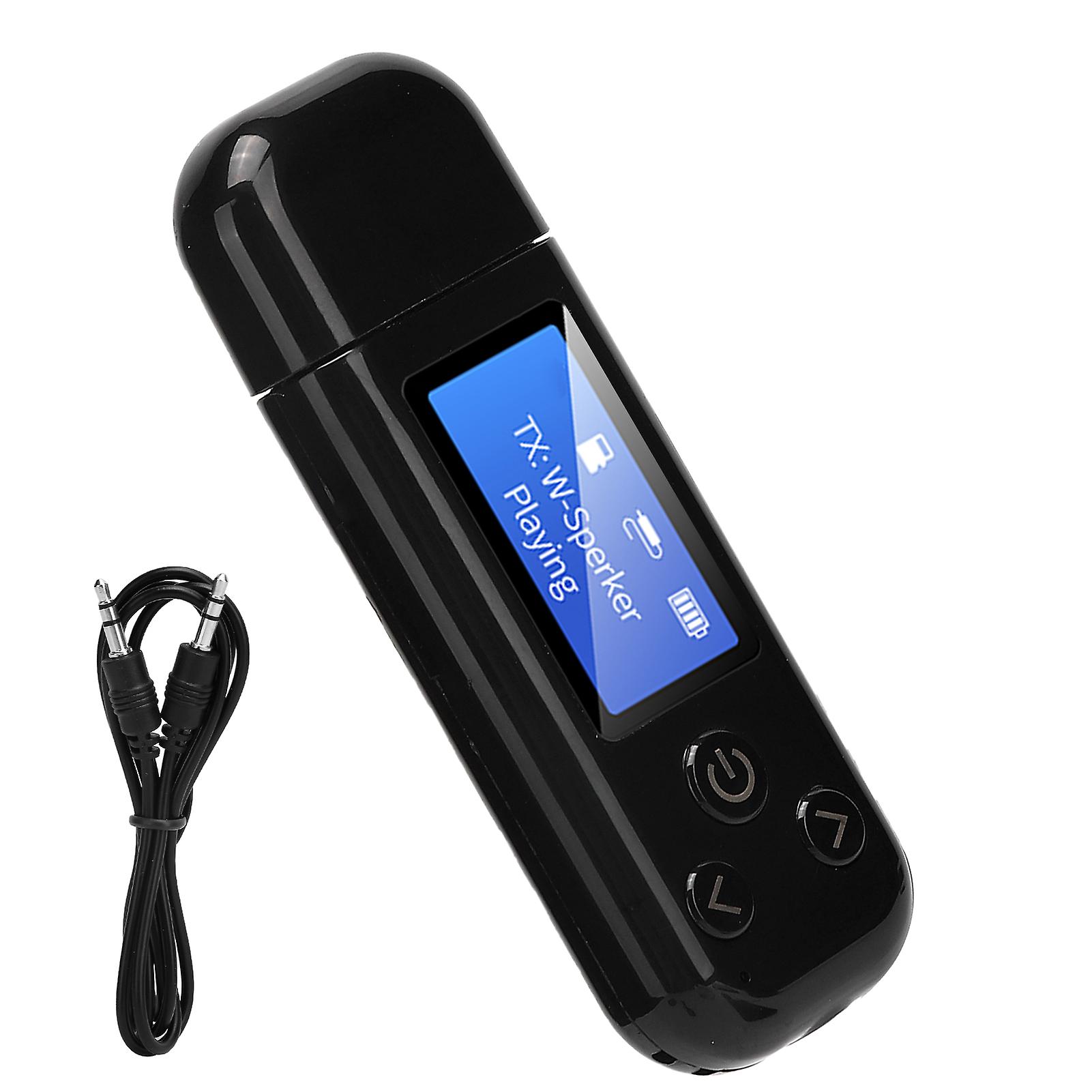 USB Bluetooth 5.0 Adapter with LCD Display - o Receiver & Transmitter, 3.5mm AUX