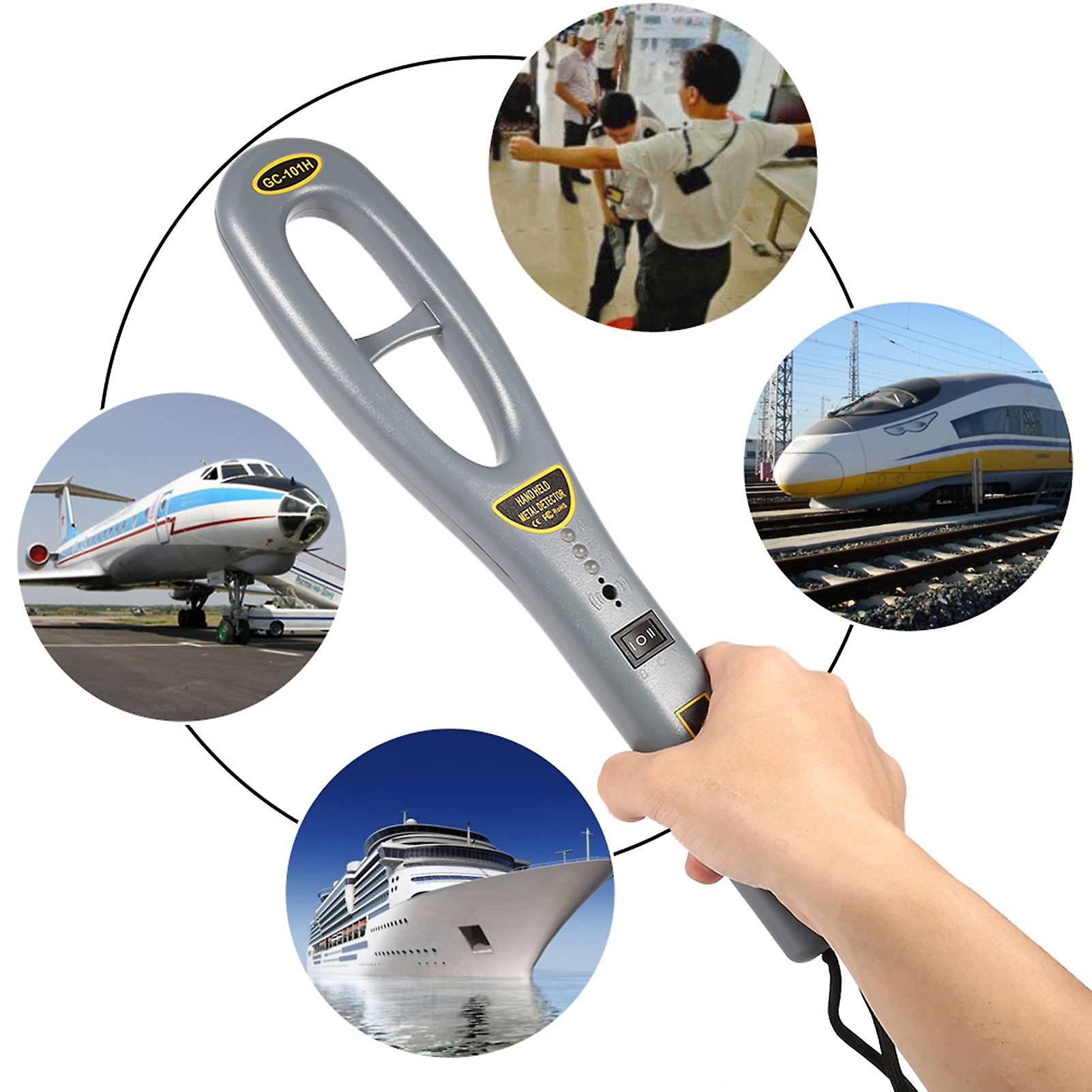 High Sensitivity Handheld Metal Detector 37.5cm Lightweight Scanner