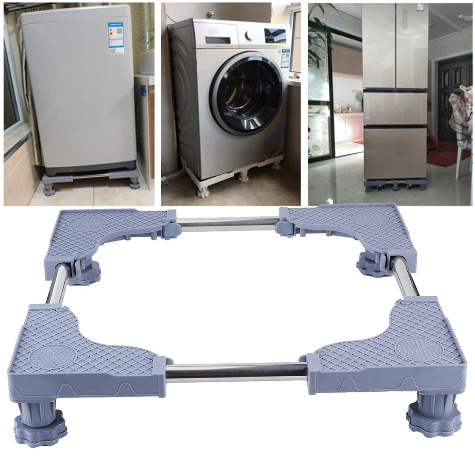 Gray Adjustable Four-Leg Washing Machine Stand 46x44.5x8.9cm