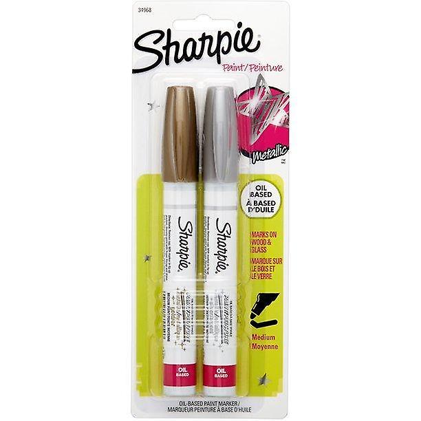 Sharpie Oljebasert Medium Maling Markeringssett, Sølv og Gull