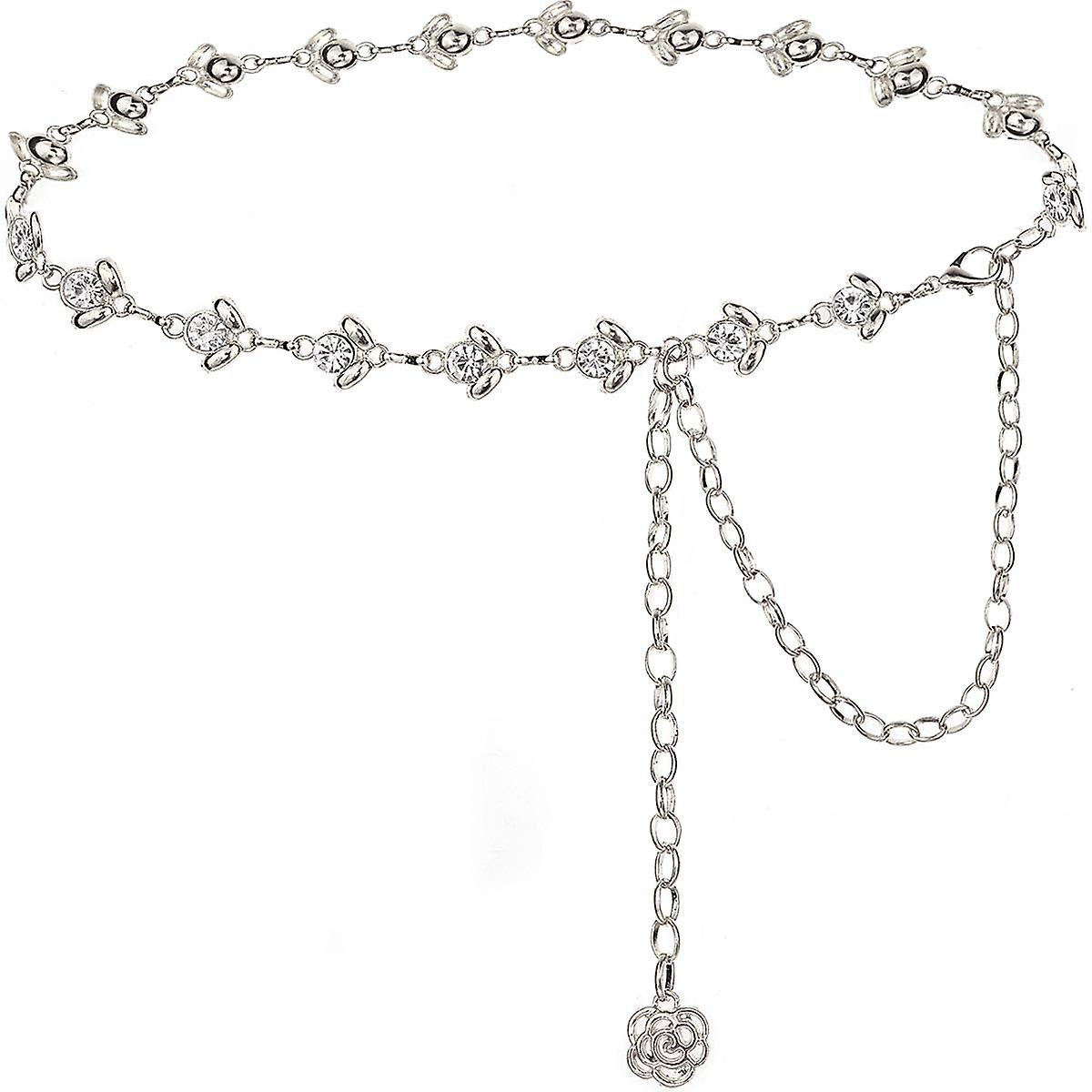 Strass Taillenkette Silber-Strass