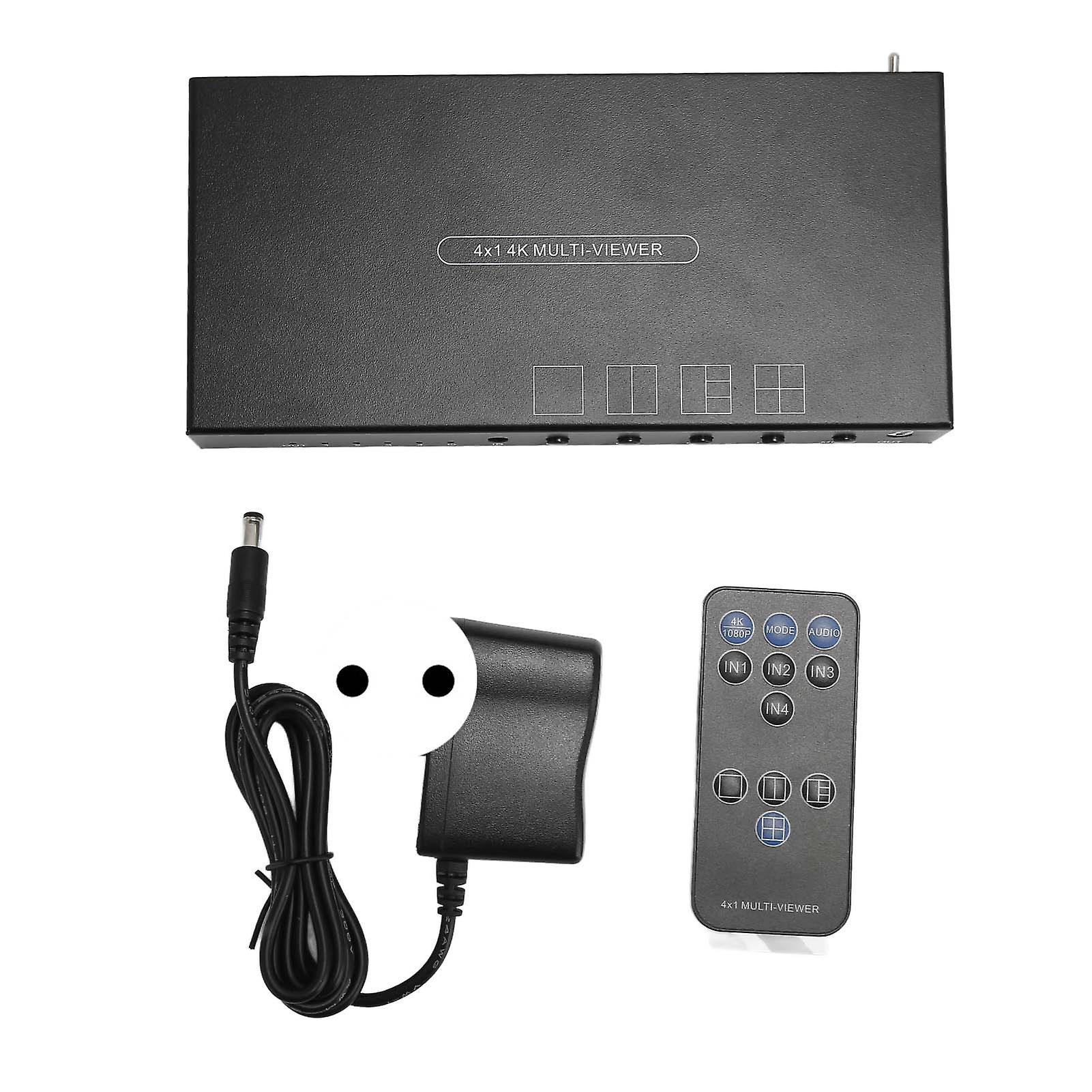 4-Port 4K HDMI Signal Splitter - Multiviewer Switch for HD Video (EU Plug)