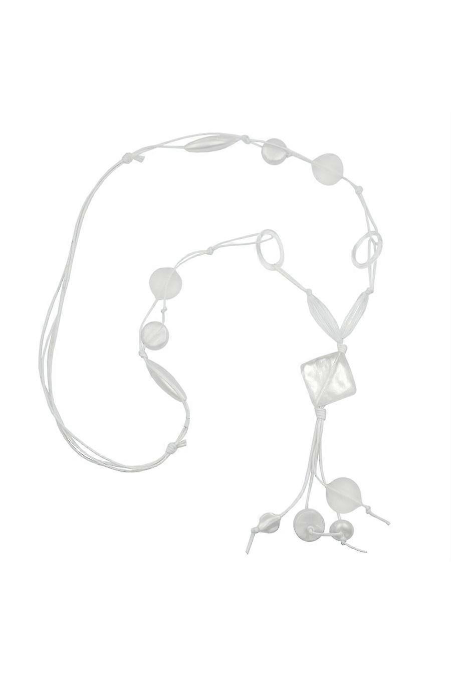 Necklace Square Crystal-white 90cm - Gl06124