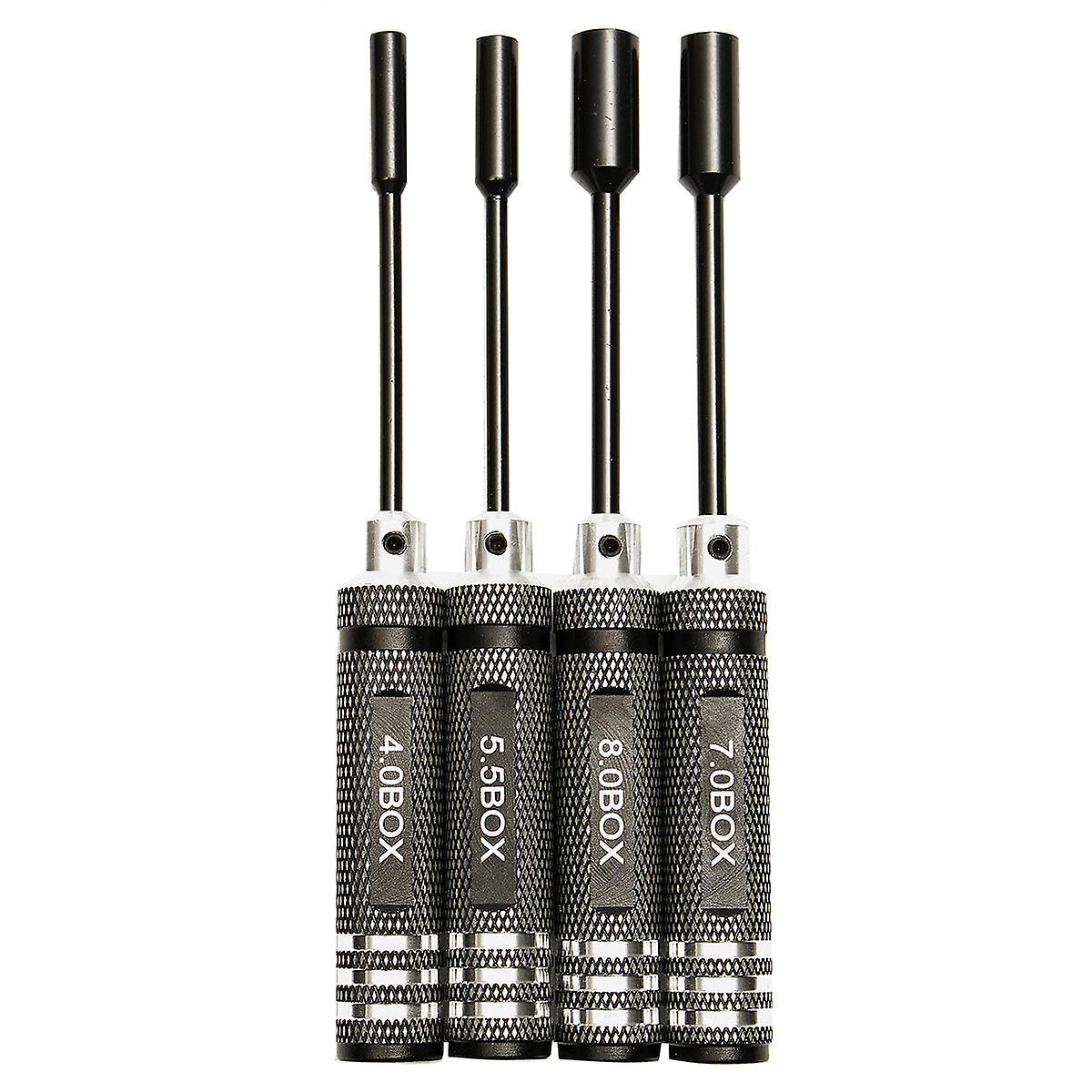 4Pcs Metal 4.0/5.5/7.0/8.0mm Hex Screwdriver Tools Nut Key Socket Screwdriver Wrench Set