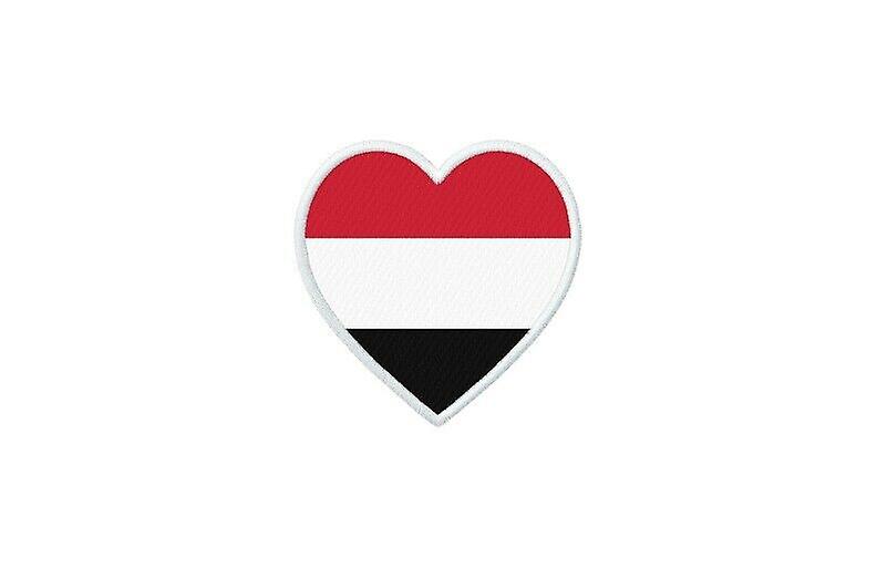Patch badge ecusson prints thermocollant heart flag YEM yemen