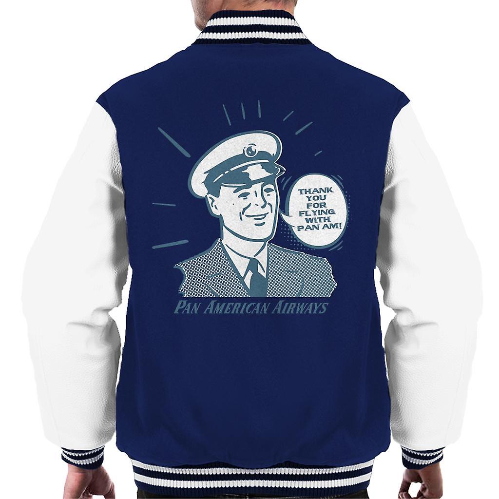 Pan Am Köszönöm a repülés Pan Am férfi Varsity Jacket