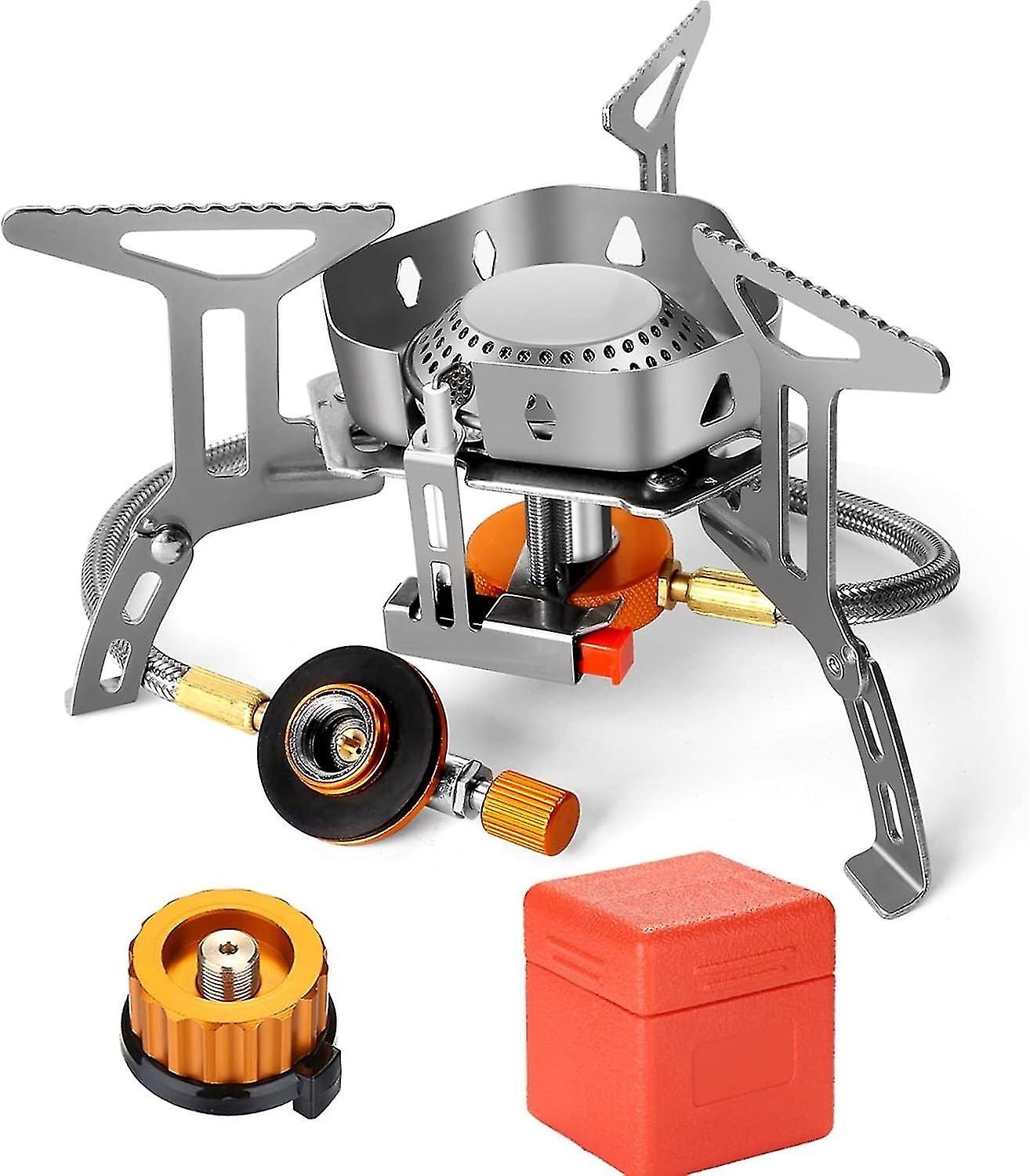 Camping Stove Burner Camping Stove Compact Portable Foldable Outdoor Cooker Windproof and with Piezo