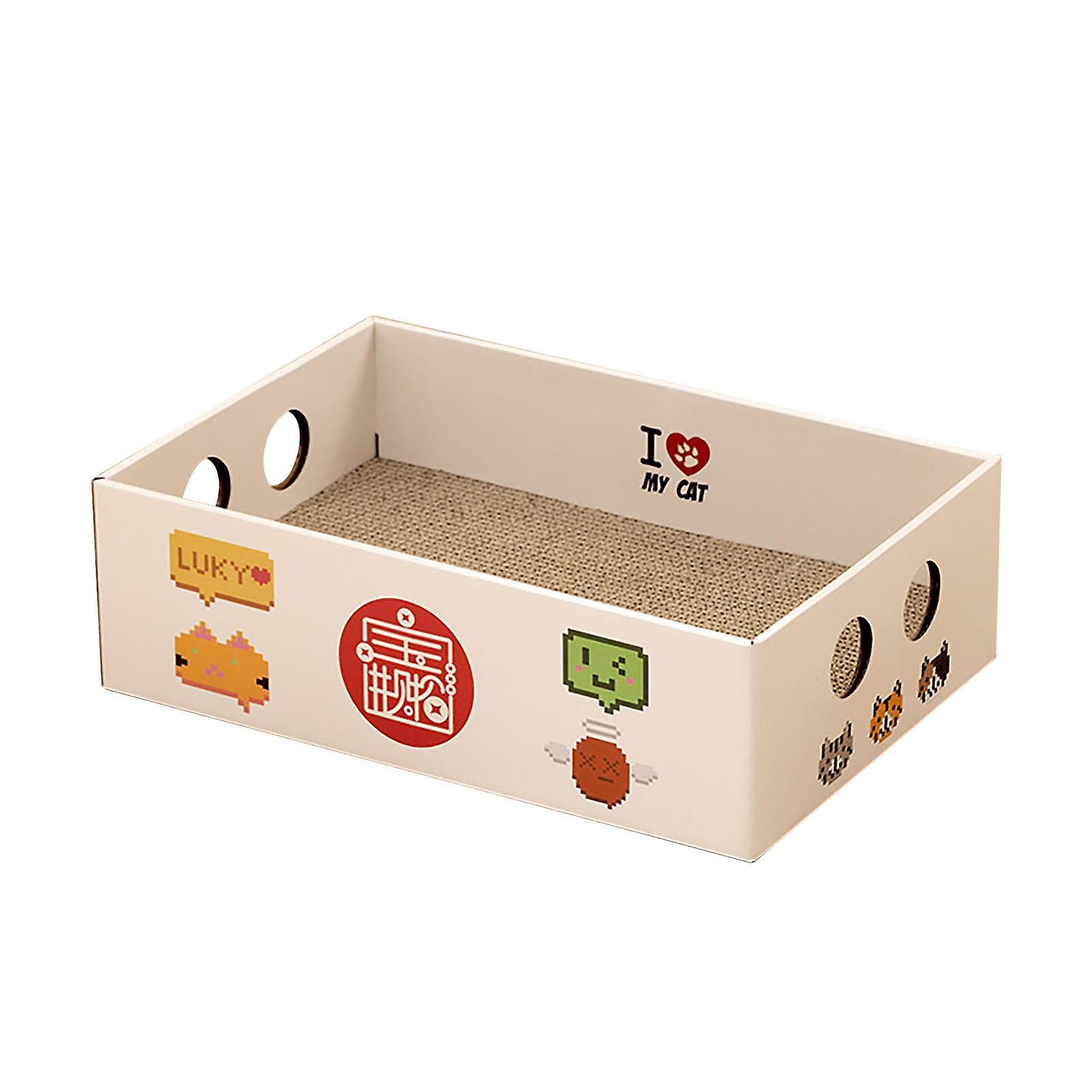Cardboard Cat Scratcher Box Sleeping Cat Scratching Pad for Small Medium Cat wealth