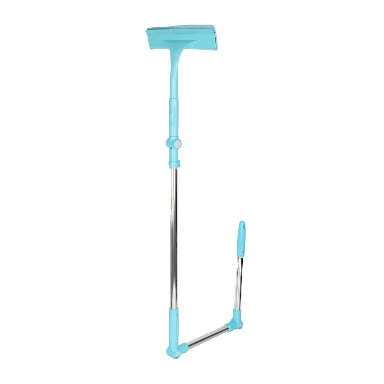 Window Squeegee Cleaner Rotatable with Scrubber Squeegee for Window Cleaning Green Sticky Type