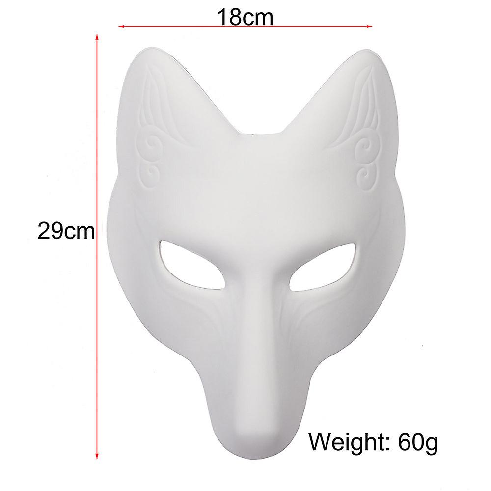 Kitsune Fuchs Maske – Japanische Kabuki Maske Für Cosplay & Halloween