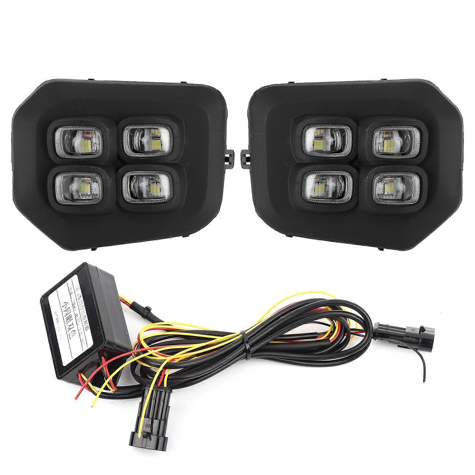 Pair LED Daytime Running Light Front DRL Driving Lamp Fit for Tacoma All Models 1620(White Yellow Light ) E2U612
