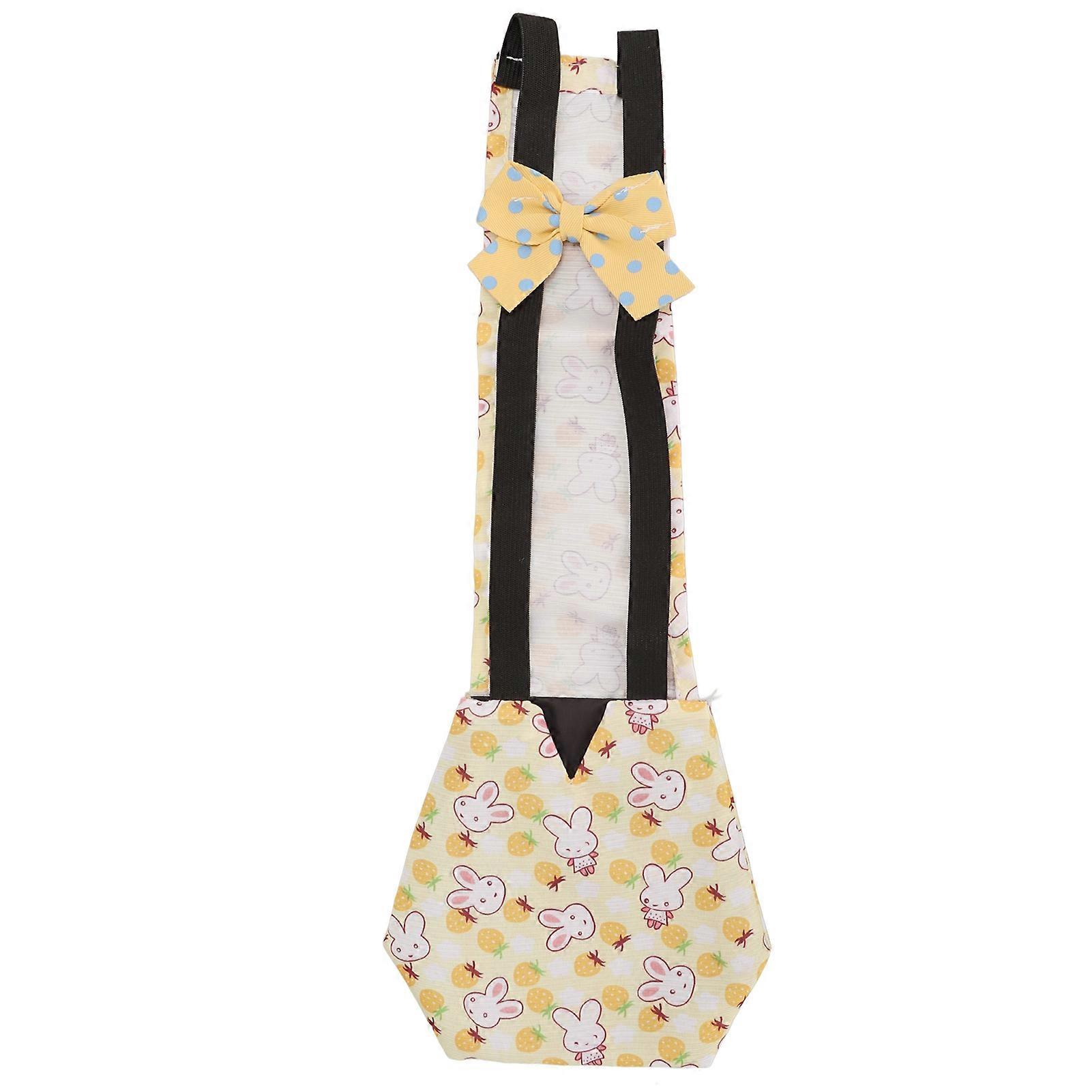 ペットチキンおむつかわいいウサギパターン防水漏れ防止ペット家禽おむつチキンアヒル家禽Mイエロー