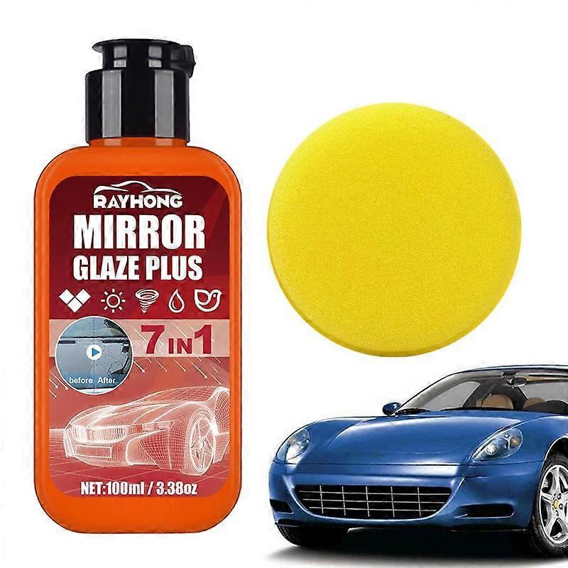 100ml 7-in-1 Car Mirror Glaze Polish For Car Polishing Scratch Repair Protective Sealing Glaze Coating Wax for Car Mirror Care