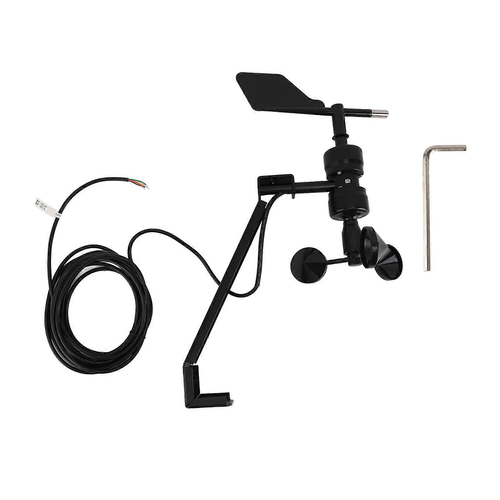 Rs485 Weather Station Anemometer 3 Wind Cups Tower Crane Anemometer Integrated Wind Sensor Wind Speed Direction Measuring 930v