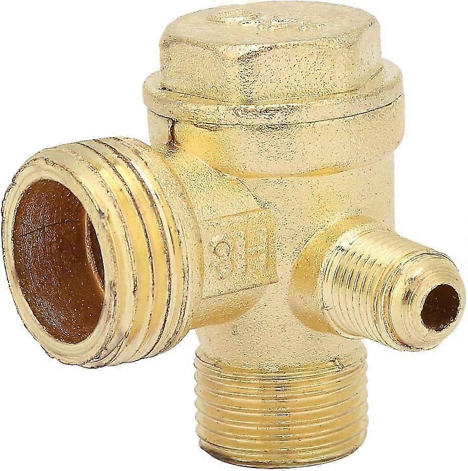 Port Zinc Alloy Male Air Compressor Check Valve Threaded Check Valve 3 Way Replacement Center Pneumatic Fitting Tool