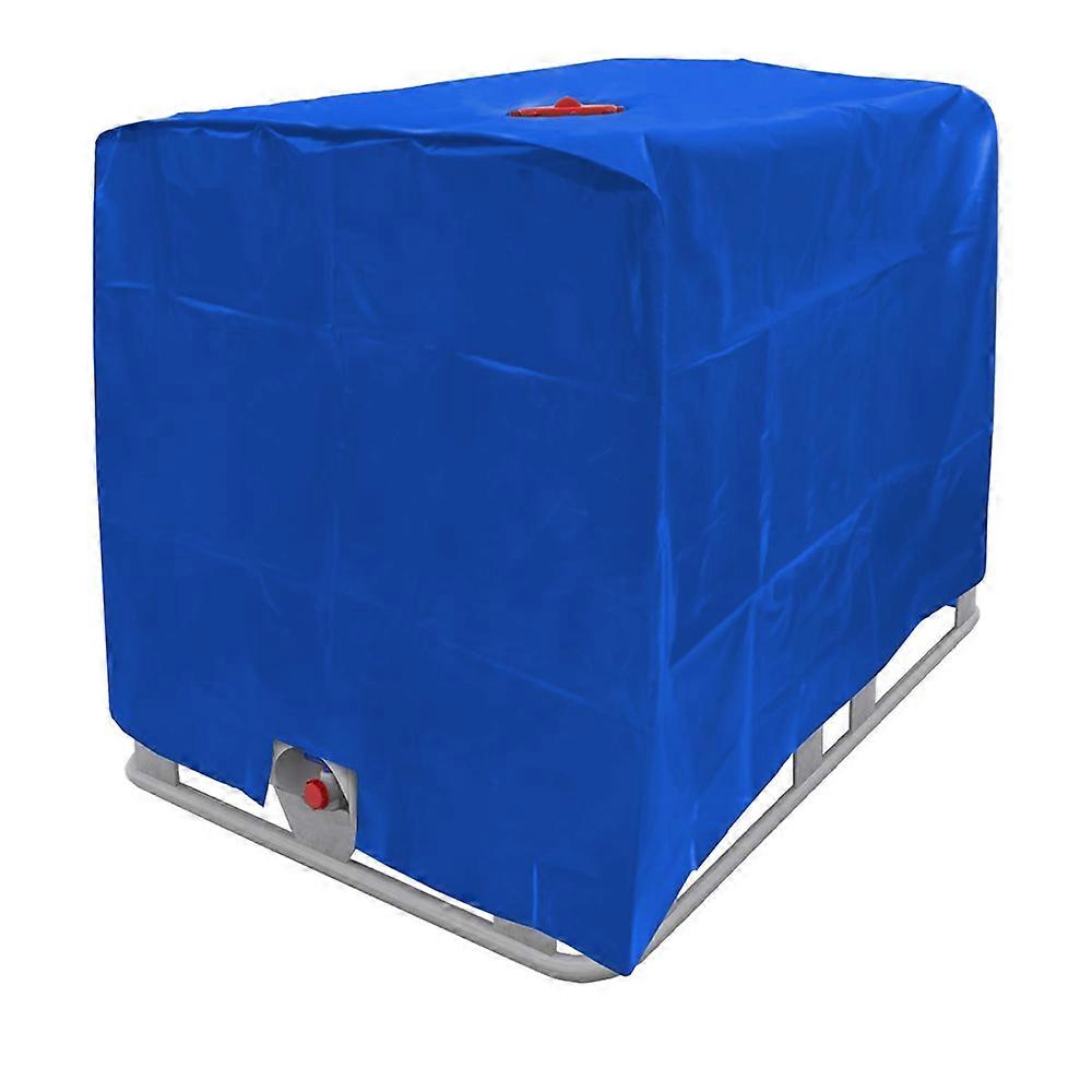 Copertura del secchio da tonnellata IBC 1000L copertura del serbatoio dell'acqua all'aperto tessuto impermeabile antipolvere blu Without zipper and...