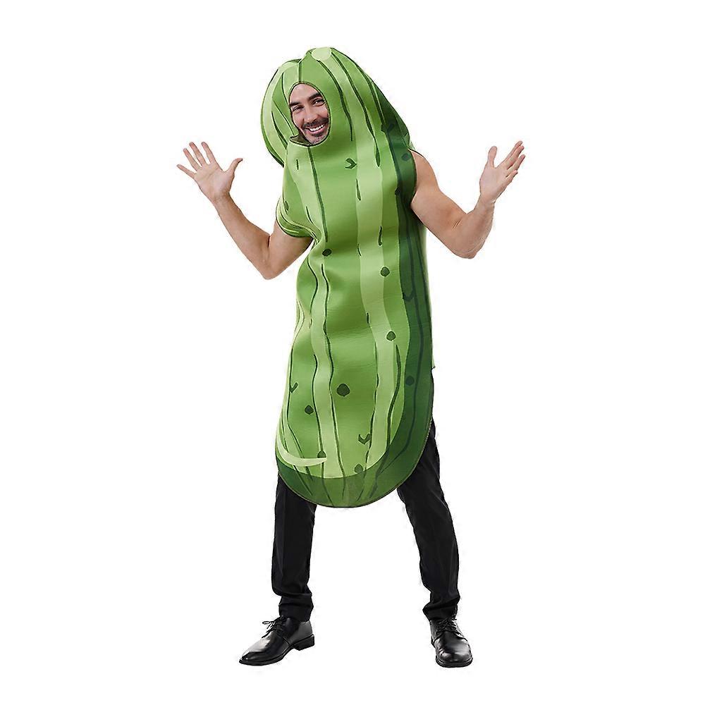 مضحك الخيار الأخضر الخضار هالوين المخلل زي من السهل سحب على زي للرجال كرنفال عيد الفصح بوريم يتوهم اللباس