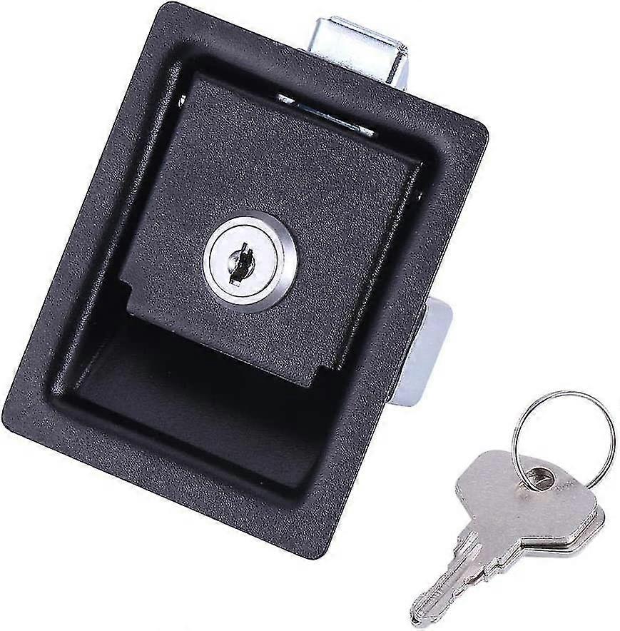 車のパドルエントリドアロック - 炭素鋼セキュリティエントリードアラッチハンドルデッドボルト2キー付きJskee