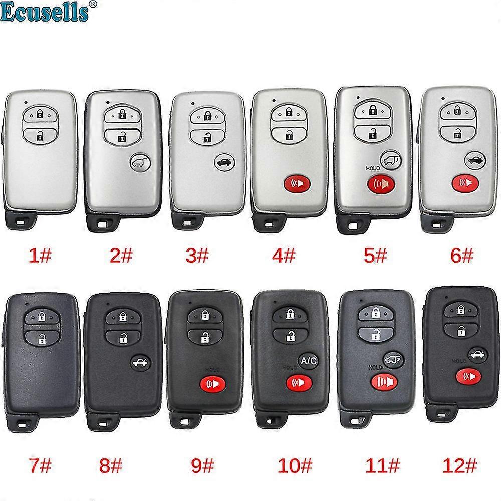 2/3/4 Buttons Smart Remote Key Shell Case Fob For Toyota Corolla Camry Avalon Prius Rav4 Highlander 4 Runner Land Cruiser