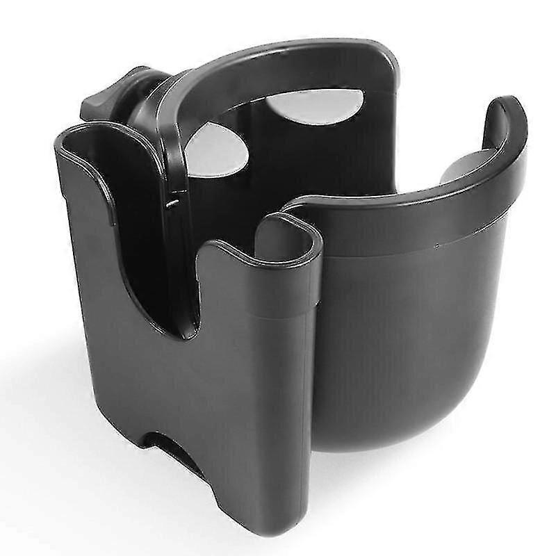 Abs Baby Stroller Cup Holder With Mobile Phone Case 2-in-1 Universal Stroller Baby Bottle Water Cup Holder(1pcs,black)