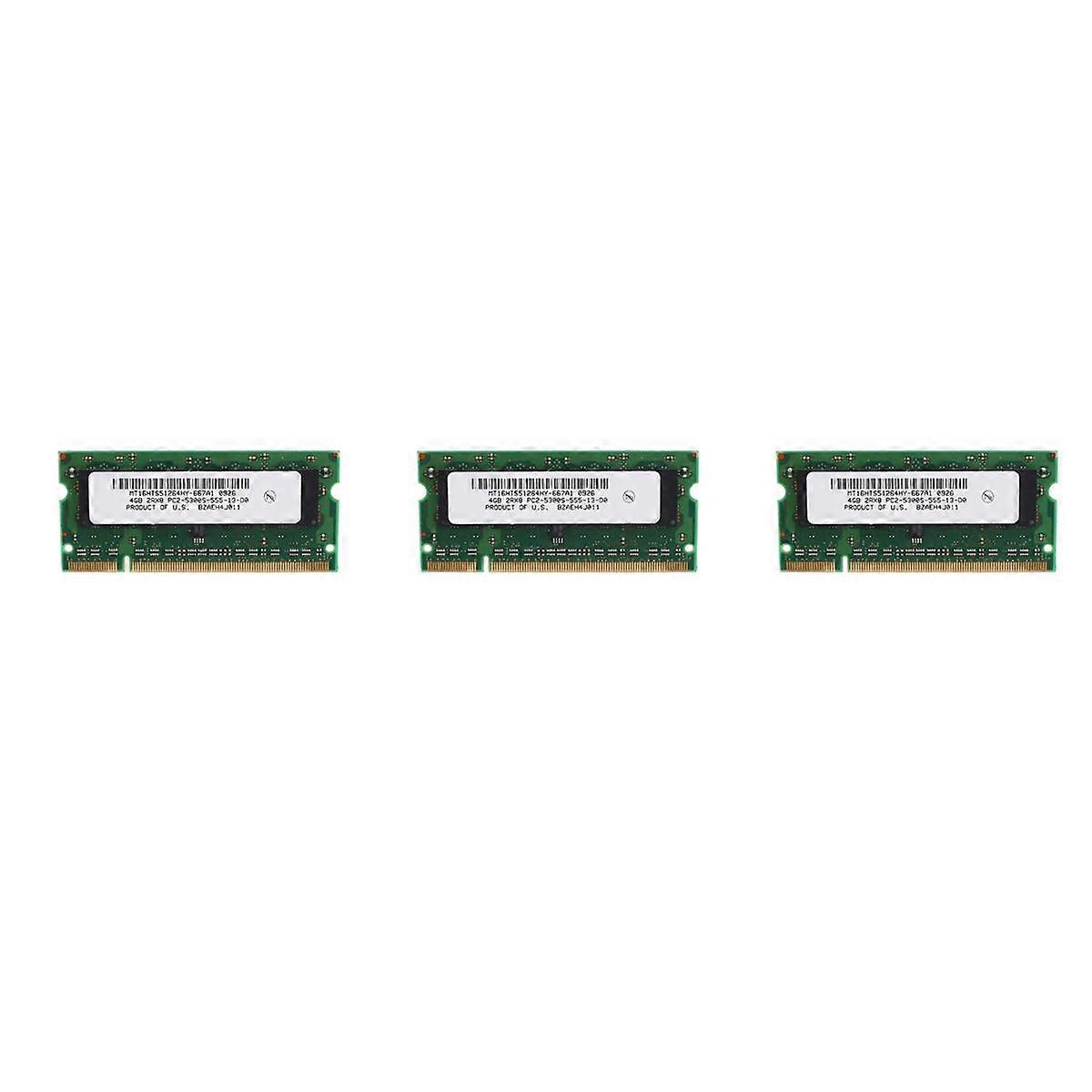 3X 4GB DDR2 Laptop Ram 667Mhz PC2 5300 SODIMM 2RX8 200 Pins for AMD Laptop Memory