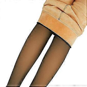 Benen Fake Doorschijnend Warm Fleece Panty Slim Stretchy Voor Winter Outdoor Vrouwen
