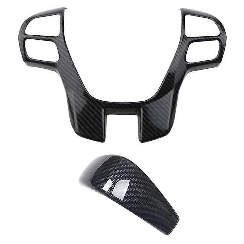 for Everest Endeavor 2015+ Carbon Fiber Steering & Shift Cover Trim Frame Decorator Accessories