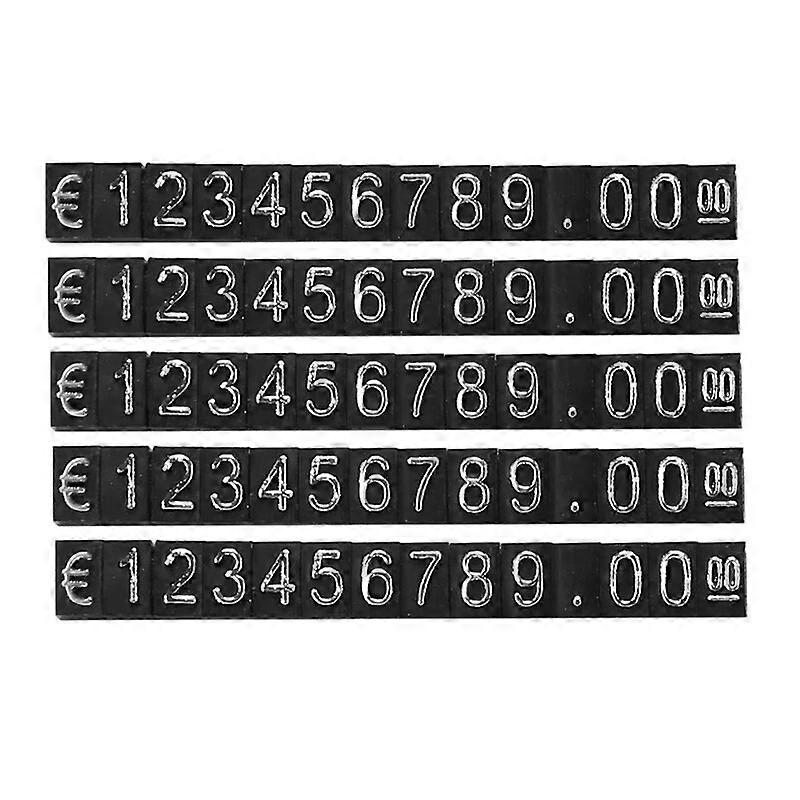 30Sets Plastic Cubes Price Display Tags Adjustable Number Stand Frame Label Shop Price Display Tool