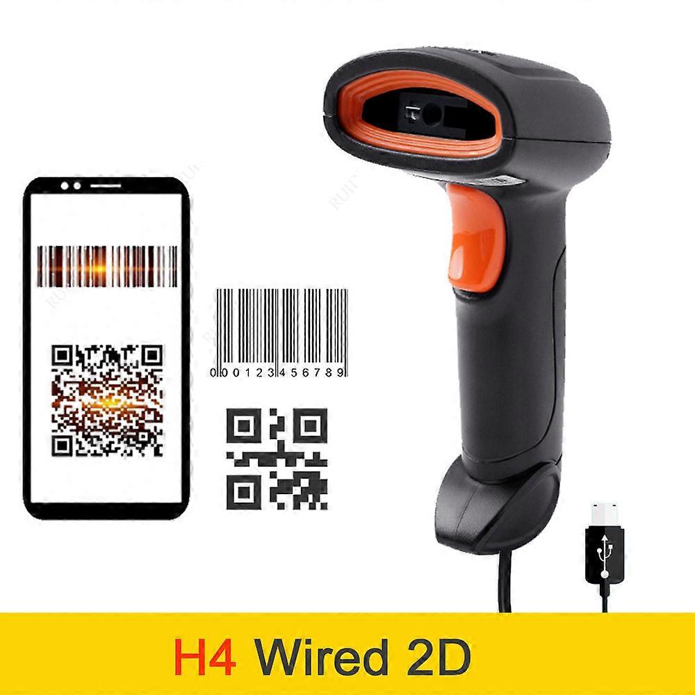Holyhah Barcode Scanner 1D 2D QR Bluetooth Barcode Reader Wireless wired Laser Bar Code Scanner PDF417 Desktop Scanner
