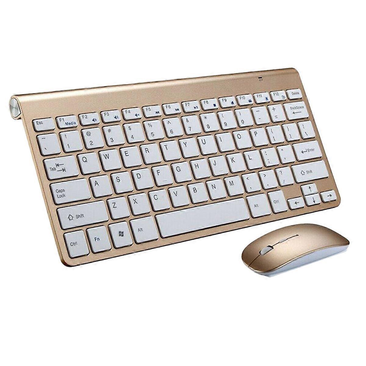 Mini Wireless Keyboard And Mouse Set Mute Key Caps Multimedia Keyboard For PC Lapto