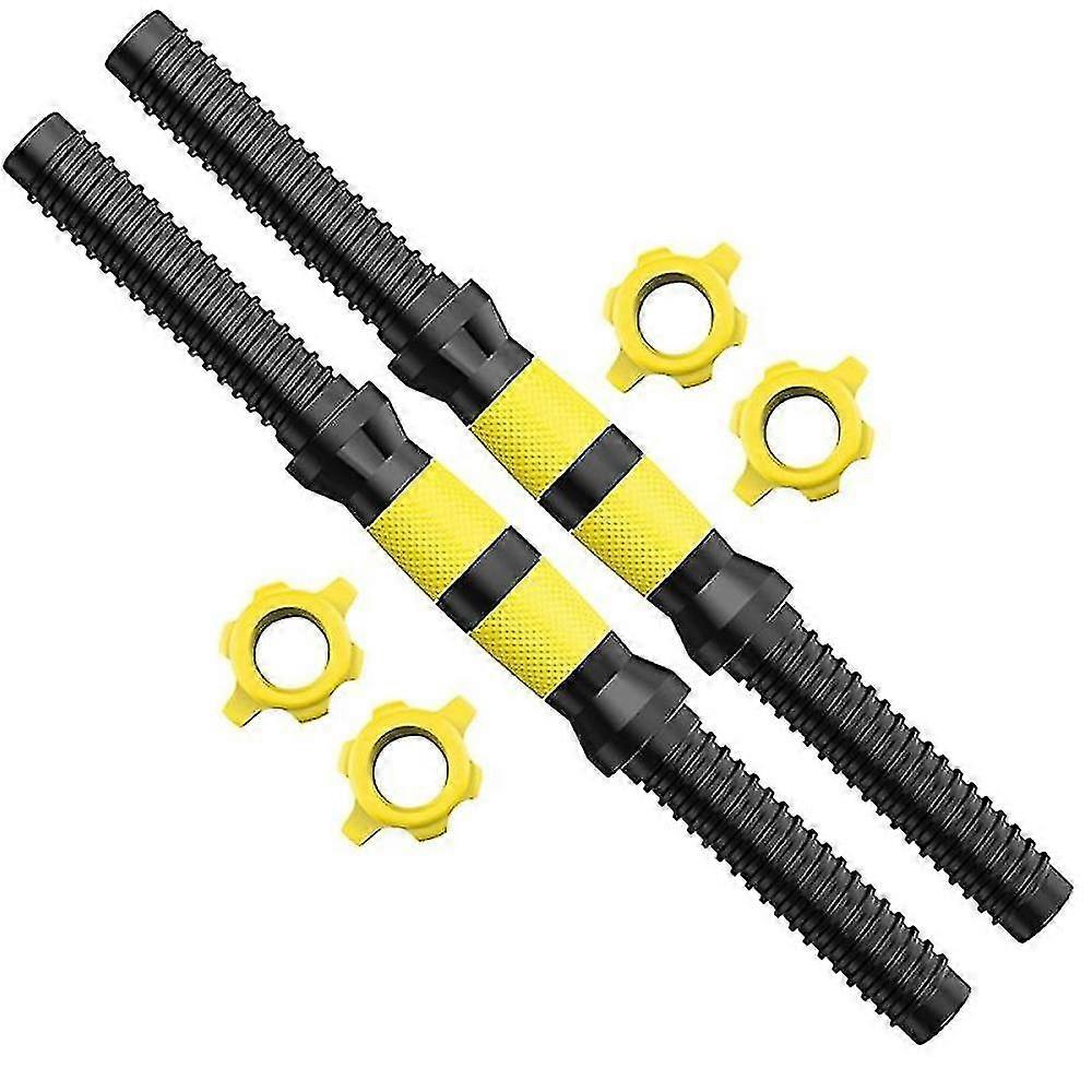 1 Pair Of Dumbbell Threaded Dumbbell Handle Set Home Gym Fitness Exercise Adjustable 35cm