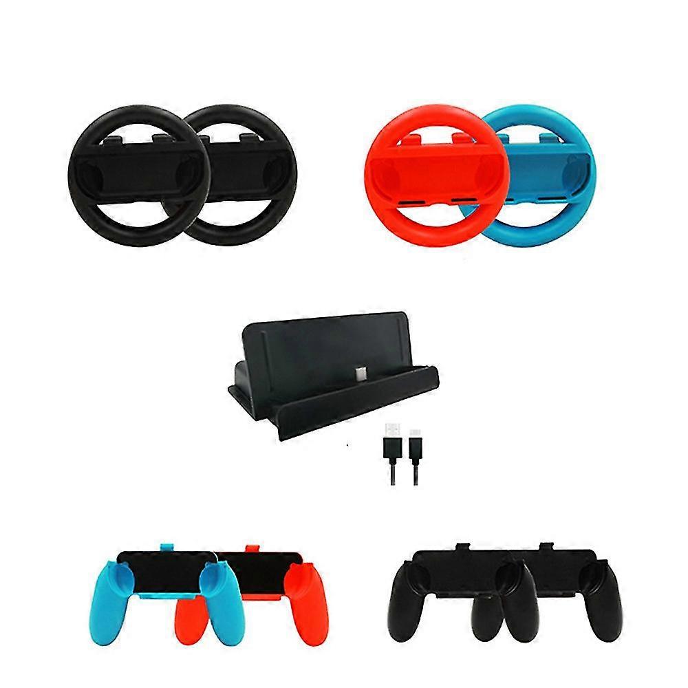 Nintendo Switch Accessory Kits Sets 10 In 1 Joy Con Grips Handle Controller