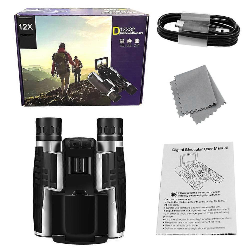 DT40 Multifunctional 1080P Binocular Telescope 12X magnification 8X Digital Camera For Hunting Camping Photo Video Recording