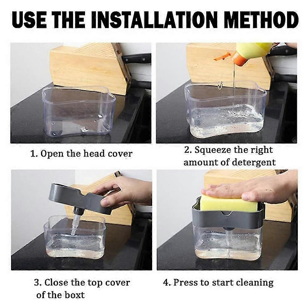 Soap Pump Dispenser And Sponge Holder, Soap Dispenser