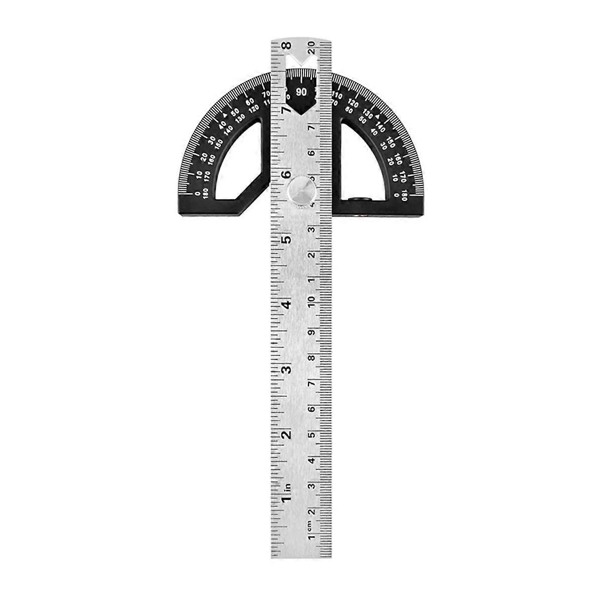 Protractor Angle Finder Stainless Steel Angle Ruler with Adjustable Angle Square 8Inch Woodworking