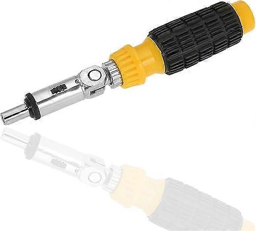 Muye Yellow Handle Multi-Functional Screwdriver Wrench Handle Hexagonal Screwdriver 0~180 Degrees Switch