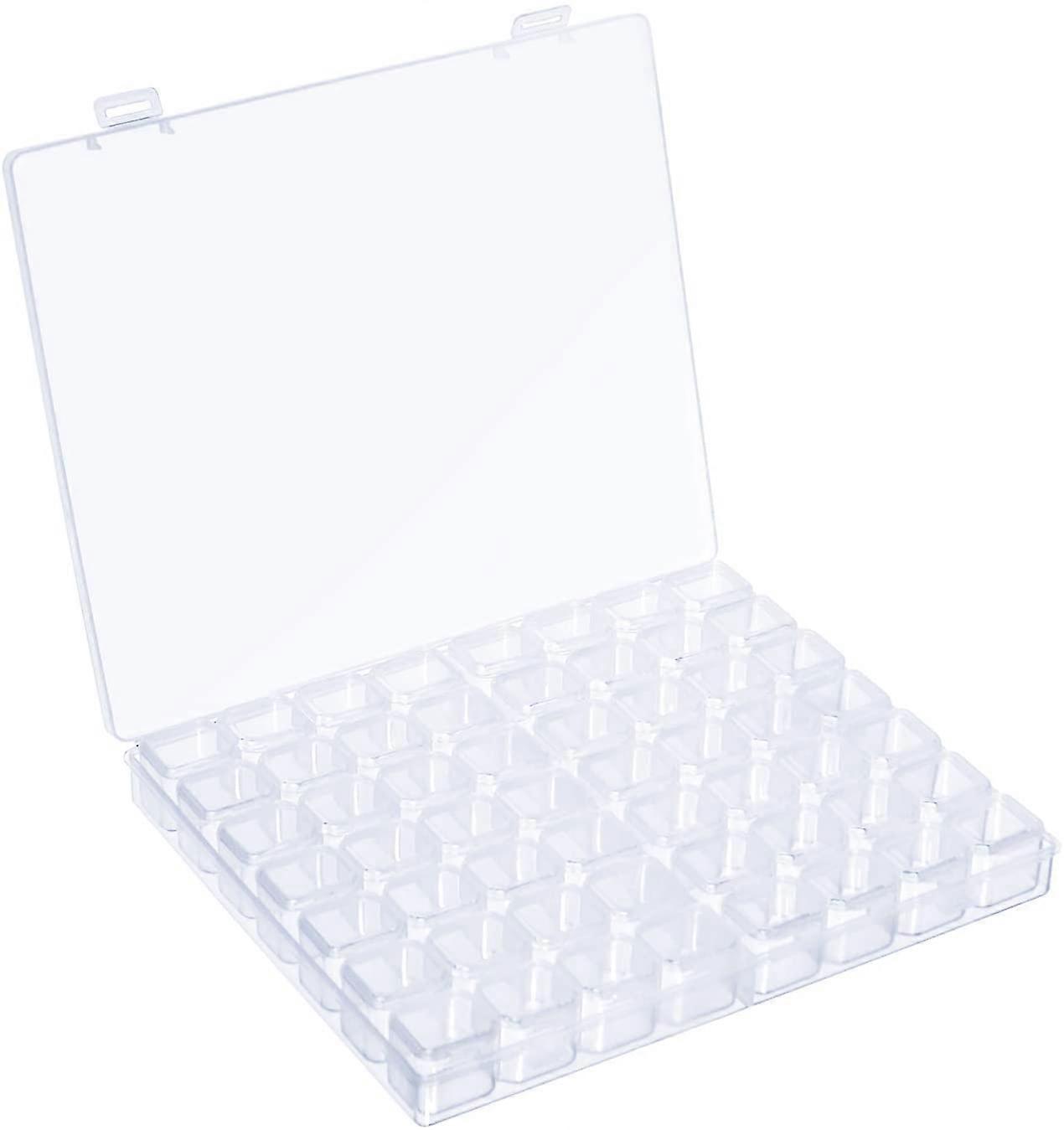 1 Pack 56 Grids Plastic Storage Boxes Jewelry Organizer Boxes Clear Organizer Box