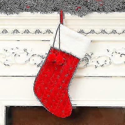Knitted Christmas Stocking With Christmas Ornaments