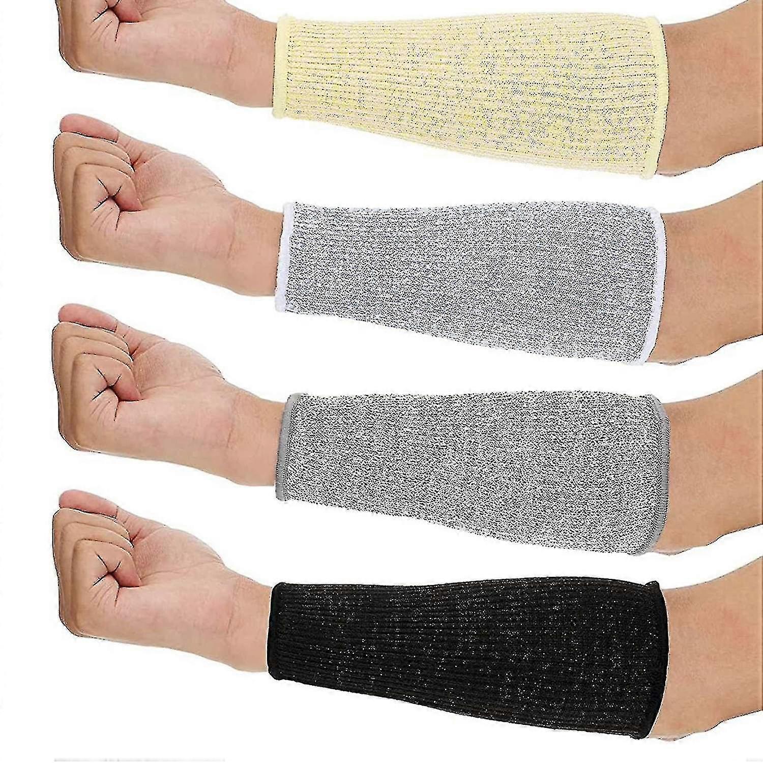 4 pares de corte e queimadura resistente mangas proteção do braço mangas protetores do antebraço para pele fina