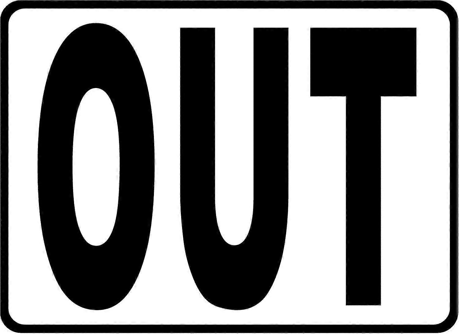 Sinal de saída. 8x12 polegadas OU 12x16 polegadas de metal. Modo 2658